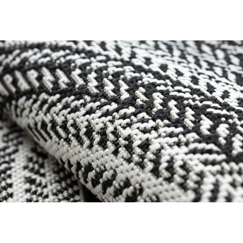 Teppich für das Kinderzimmer, schwarzer Sisal, Boho-Stil, pflegeleicht