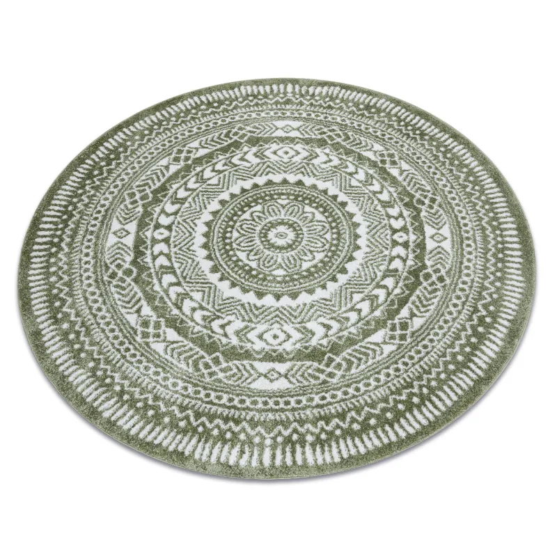 Grüner Teppich FUN Napkin, modernes Design, runde Form