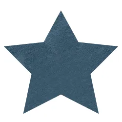 Moderner Waschteppich SHAPE Stern Shaggy - blau plüschig, Antirutsch
