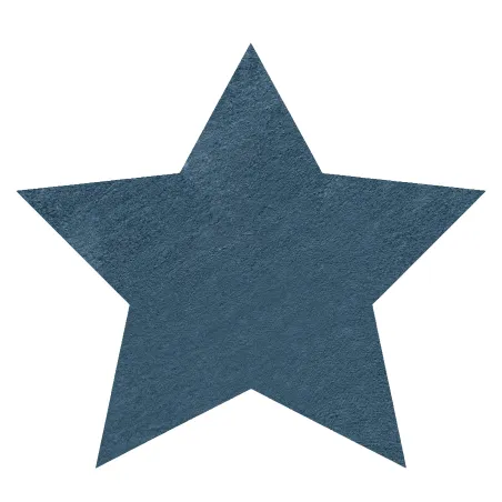 Moderner Waschteppich SHAPE 3148 Stern Shaggy - blauer, rutschfester Teppich