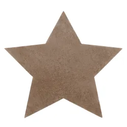 Moderner Waschteppich SHAPE Stern Shaggy - beige plüschig, Antirutsch