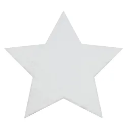 Moderner Waschteppich SHAPE Stern Shaggy - elfenbein plüschig, Antirutsch