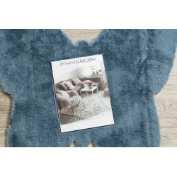 Blauer SHAPE 3150 Schmetterling Teppich - moderner Look, perfekt für das Wohnzimmer