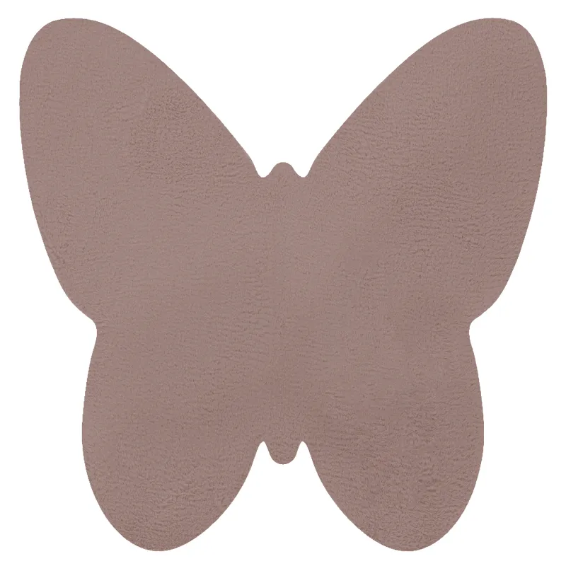 Moderner Waschteppich SHAPE 3150 Schmetterling in rosa, rutschfest und waschbar