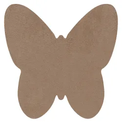 Moderner Waschteppich SHAPE Schmetterling Shaggy - beige plüschig, Antirutsch