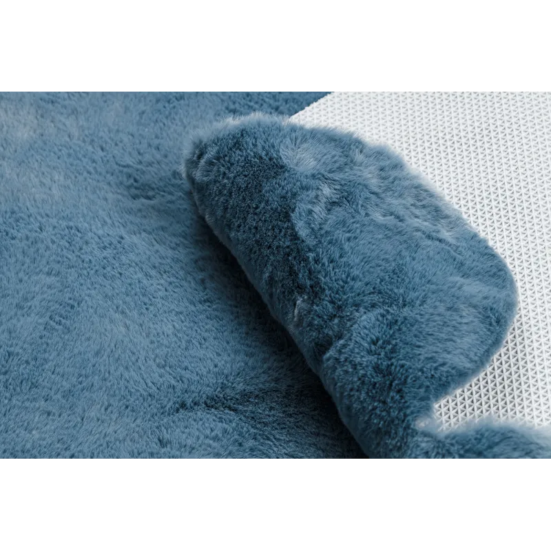 Blauer Shaggy Teppich, ideal für das Kinderzimmer oder zum Spielen