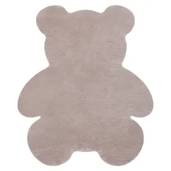 Moderner Waschteppich SHAPE Teddybär Shaggy - erröten rosa plüschig, Antirutsch