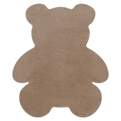 Moderner Waschteppich SHAPE Teddybär Shaggy - beige plüschig, Antirutsch