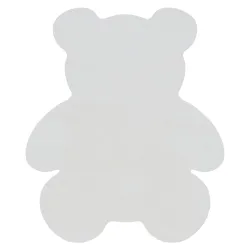 Moderner Waschteppich SHAPE Teddybär Shaggy - elfenbein plüschig, Antirutsch