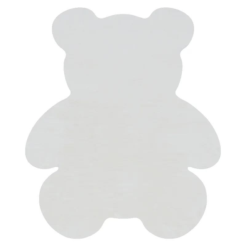 Moderner Waschteppich SHAPE 3146 Teddybär Shaggy in elfenbein, plüschig und rutschfest