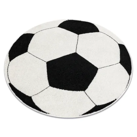 Teppich SILVER rund Ball - schwarz weiß