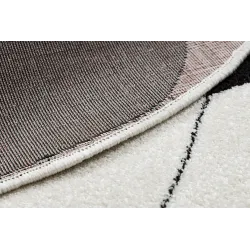 Teppich SILVER rund Ball - schwarz weiß