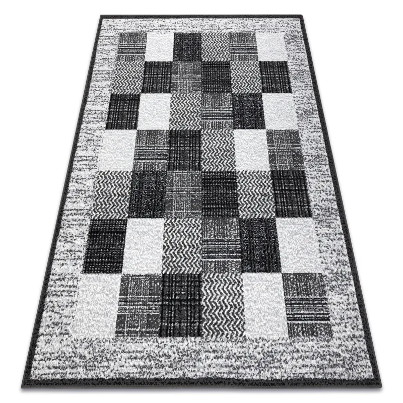 Teppich BCF Morad RAFIA Rechtecke, geometrisch - grau