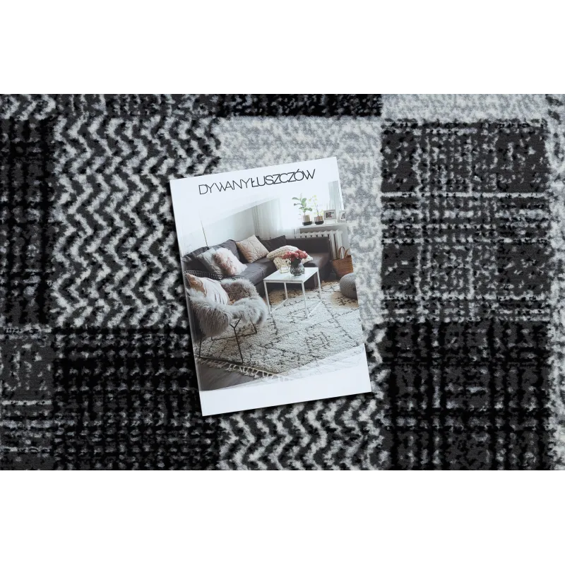 Teppich BCF Morad RAFIA Rechtecke, geometrisch - grau
