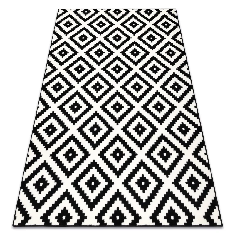 Teppich BCF MORAD RUTA Rauten, geometrisch - Schwarz / Creme