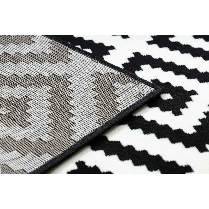 Teppich BCF MORAD RUTA Rauten, geometrisch - Schwarz / Creme