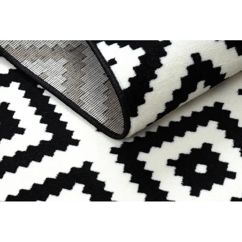 Teppich BCF MORAD RUTA Rauten, geometrisch - Schwarz / Creme