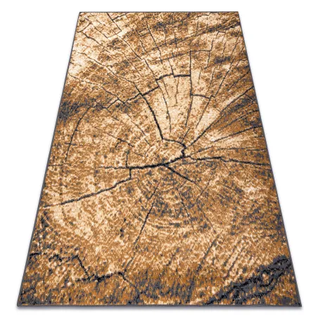 Teppich BCF Morad Baumstamm Holz - grau / beige / altes Gold