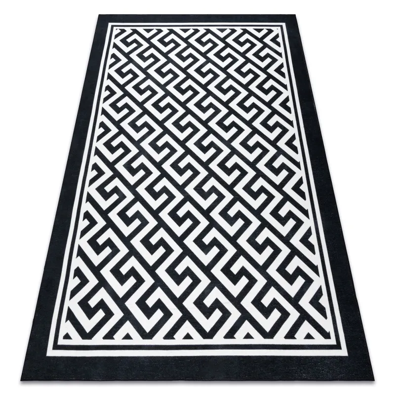 ANTIKA 122 tek Teppich, modernes Design in elfenbein und grau, waschbar
