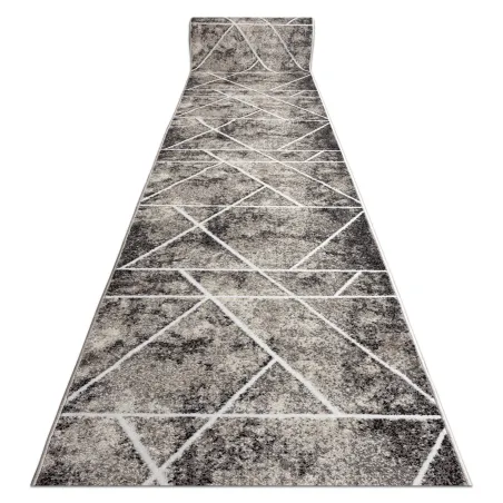 Moderner Teppich mit geometrischem Dreiecksdesign in Grau und Beige