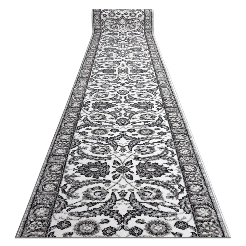 Läufer MATEO 8037/644 klassischer Teppich mit Blumenmuster in Grau