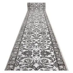 Läufer MATEO Modern Rahmen, Blumen - Strukturell grau / beige