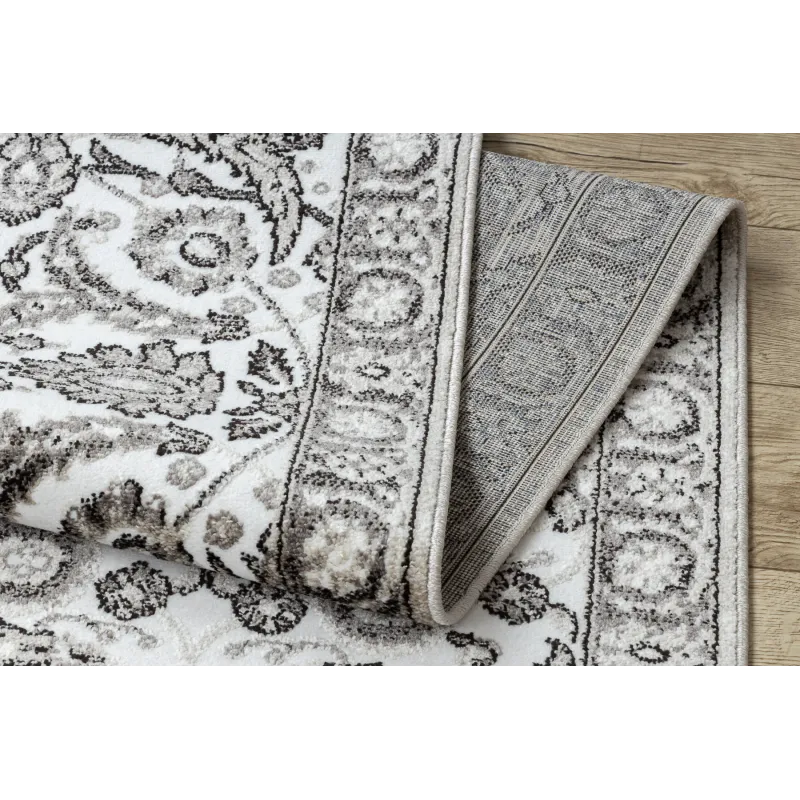 Hochwertiger Teppich mit strukturellem Design in Grau und Beige, langlebig