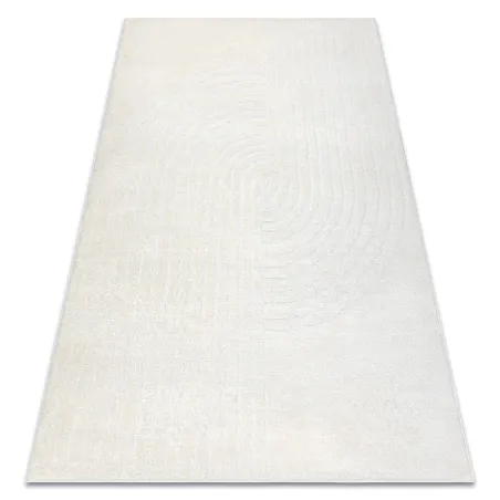 Moderne geometrische Teppich in Creme, ideal für stilvolle Räume