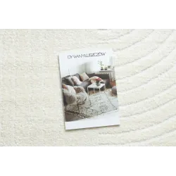 Geometrischer cremefarbener Teppich, moderner Stil, ideal für Wohnzimmer