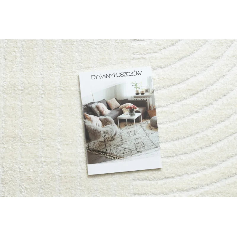 Geometrischer cremefarbener Teppich, moderner Stil, ideal für Wohnzimmer
