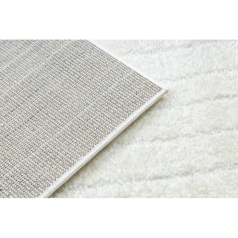 Moderner Teppich in Creme, ideal für Schlafzimmer oder Wohnzimmer
