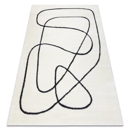 Moderne Teppich in creme und schwarz, ideal für zeitgenössische Räume