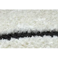 Teppich mit moderner Textur in creme und schwarz, für stilvolle Räume