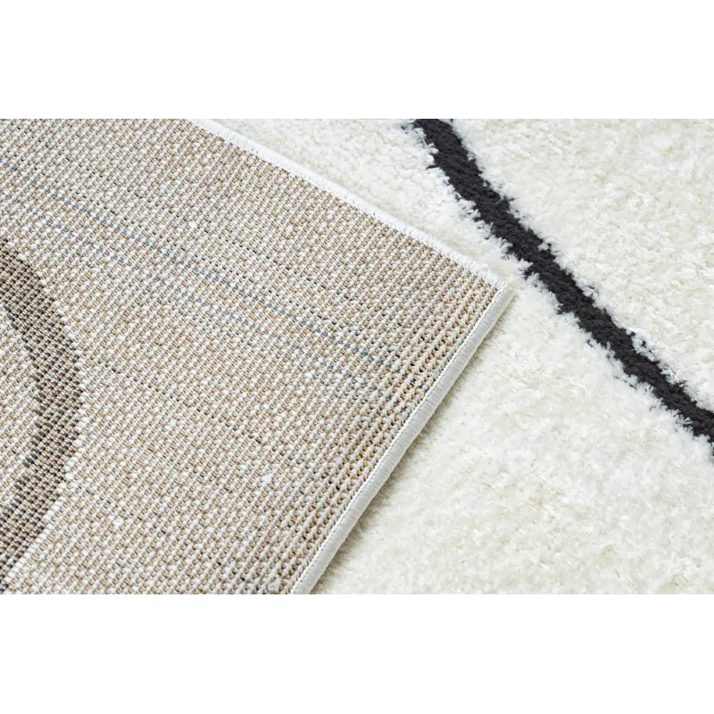 Teppich für den Garten in creme und schwarz, modernes Design