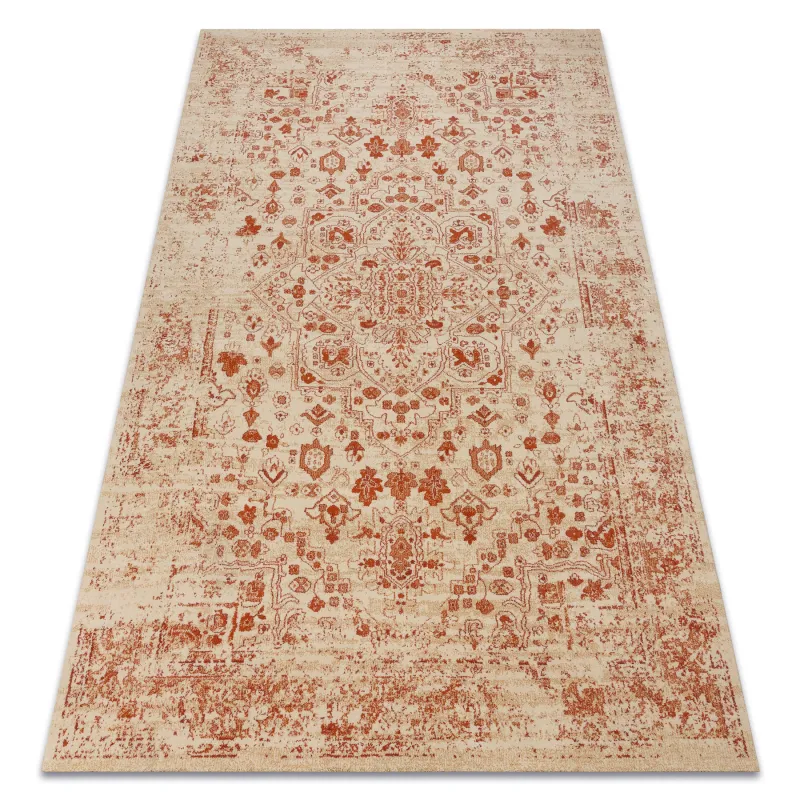 Teppich LEGEND 468 01 GB100 Wollte OSTA - Rosette, Rahmen exklusiv Creme / Rot
