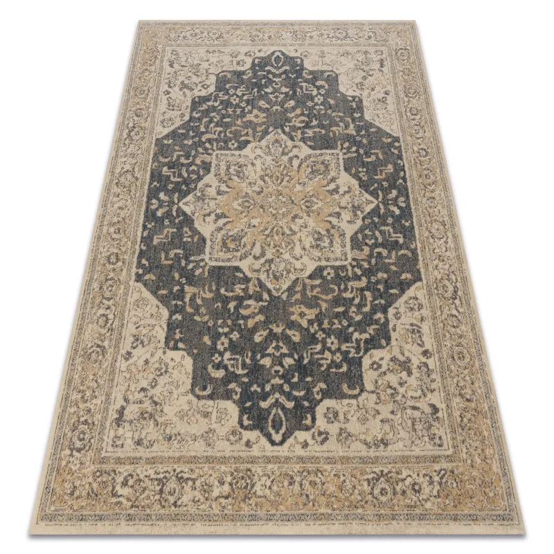 Teppich LEGEND 468 03 GB500 Wolle OSTA - Rosette, Rahmen exklusiv Beige / Grau