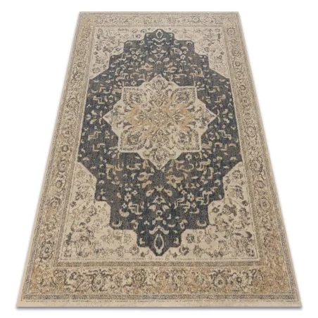 Teppich LEGEND 468 03 GB500 Wolle OSTA - Rosette, Rahmen exklusiv Beige / Grau