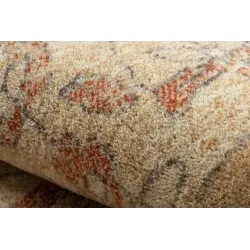 Teppich LEGEND 468 03 GB700 Wolle OSTA - Rosette, Rahmen exklusiv Beige / Rot
