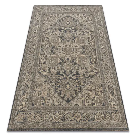 Teppich LEGEND 468 10 GB500 Wollenteppich OSTA - Rosette, Rahmen exklusiv grau / beige