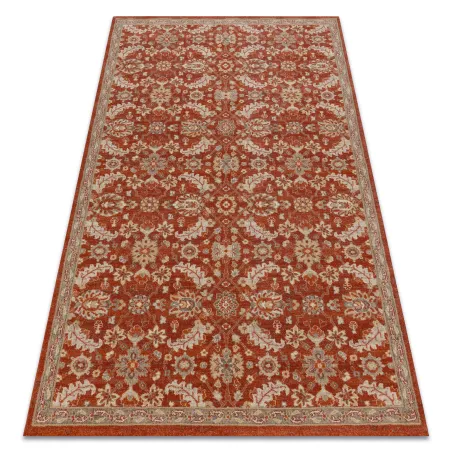 Teppich LEGEND 468 16 GB301 Wollenteppich OSTA - Blumen, Rahmen exklusiv beige / rot