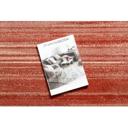 Teppich LEGEND 468 14 GB300 Wollenteppich OSTA - Linien exklusiv rot / beige
