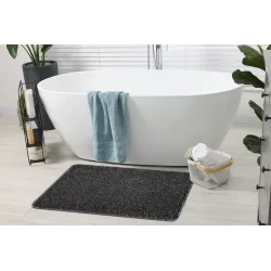 Badezimmerteppich SYNERGY glamour, rutschfest, weich - Lurex grau