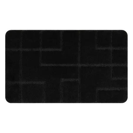 Badezimmerteppich SUPREME LINES Linien, rutschfest, weich - schwarz