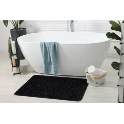 Badezimmerteppich SUPREME LINES Linien, rutschfest, weich - schwarz