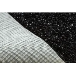 Badezimmerteppich SYNERGY Kreis Glamour, rutschfest, weich - Lurex schwarz