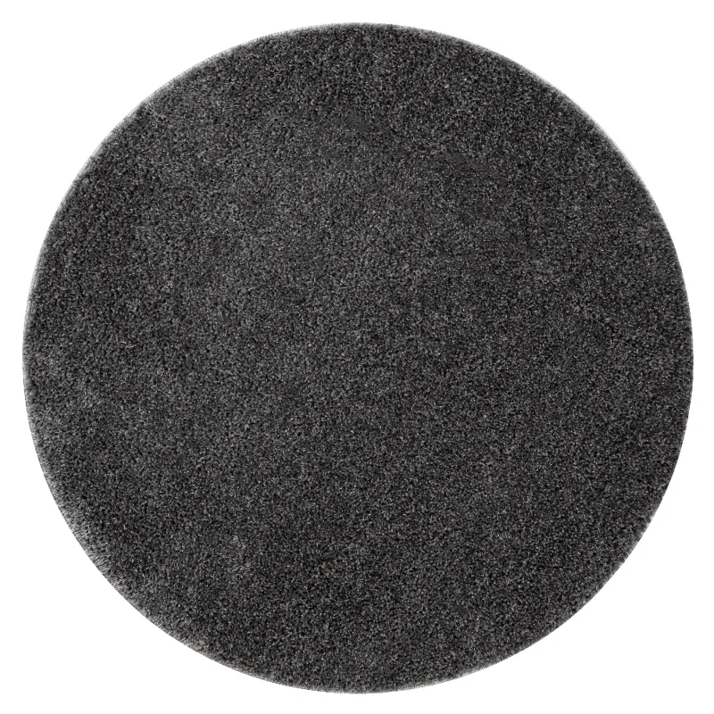 Badezimmerteppich SYNERGY Kreis Glamour, rutschfest, weich - Lurex grau
