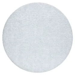 Badezimmerteppich SYNERGY Kreis Glamour, rutschfest, weich - Lurex weiß