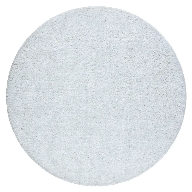 Badezimmerteppich SYNERGY Kreis Glamour, rutschfest, weich - Lurex weiß