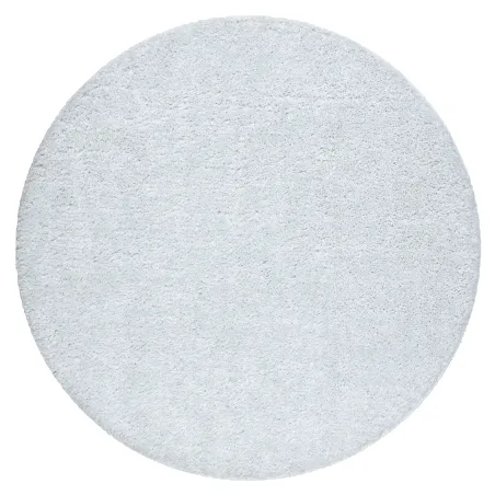 Badezimmerteppich SYNERGY Kreis Glamour, rutschfest, weich - Lurex weiß