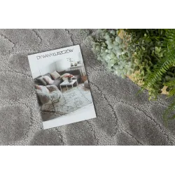 Badezimmerteppich SUPREME rund STONES Steine, rutschfest, weich - grau